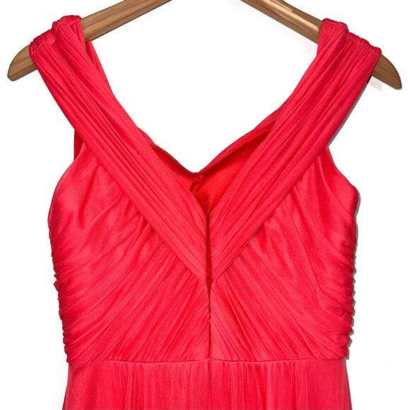 JY Jenny Yoo JY514 Bridesmaid Full Length Dress Gown Firecracker Size 6 - Picture 10 of 14